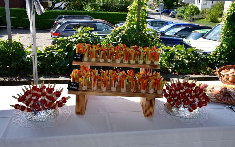 Das Buffet ist aufgebaut 