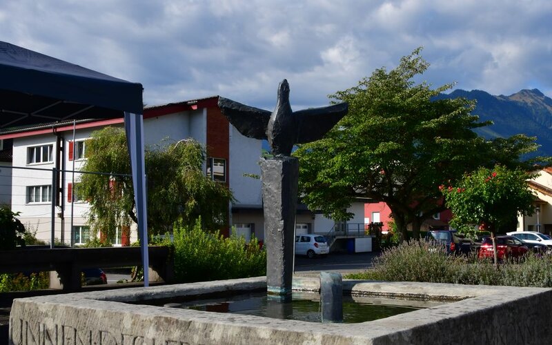 Brunnen vor der ref. Kirche